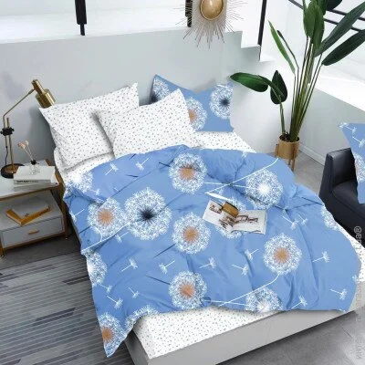 Комплект постільної білизни Zastelli двоспальний 175x210 см блакитний Постільна білизна Кульбаби бязь двоспальний 175х210 Комплект постільної білизни Zastelli двоспальний 175x210 см блакитний Постільна білизна Кульбаби бязь двоспальний 175х210