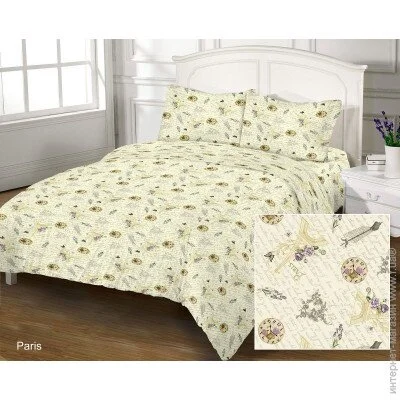 Комплект постельного белья Zastelli Евро кремовый Постельное белье Париж бязь евро 200х220 Комплект постельного белья Zastelli Евро кремовый Постельное белье Париж бязь евро 200х220