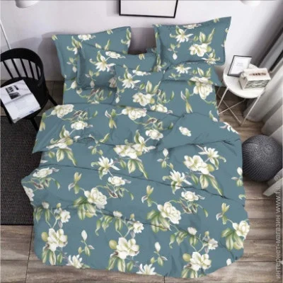 Комплект постільної білизни Zastelli двоспальний 175x210 см зелений Постільна білизна Зелені квіти Y 20966 бязь двоспальний 175х210 см Комплект постільної білизни Zastelli двоспальний 175x210 см зелений Постільна білизна Зелені квіти Y 20966 бязь двоспальний 175х210 см