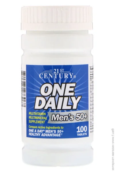   21st Century One Daily Men"s 50+ , Multivitamin Multimineral 100 Tabs (000000149)