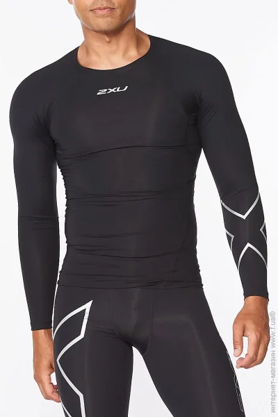  2XU  Core Compression Long Sleeve MA6398a_BLK/SIL .S 