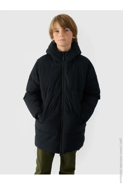 Куртка 4F Пуховик для мальчиков зимний DOWN JACKET M464JWAW24TDJAM464-20S р.140 черный Куртка 4F Пуховик для мальчиков зимний DOWN JACKET M464JWAW24TDJAM464-20S р.140 черный