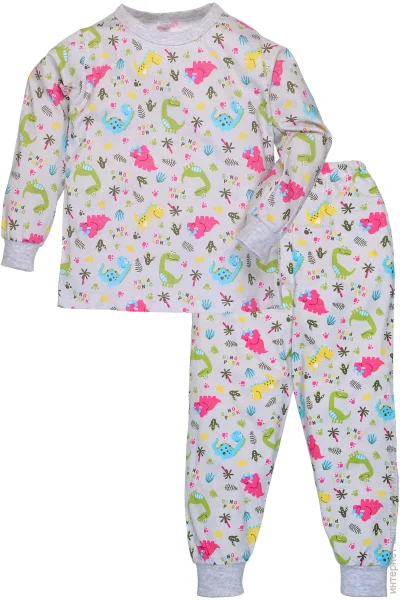 Кофта + штаны Татошка Пижама детская для девочки 01102 р.104 серый с розовым Кофта + штаны Татошка Пижама детская для девочки 01102 р.104 серый с розовым