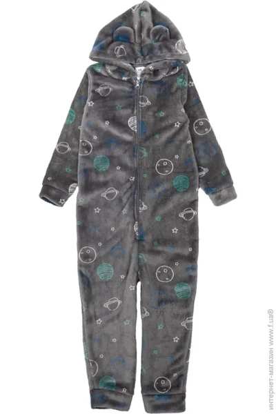 Кигуруми (пижама-комбинезон) Маленькие Люди Кигуруми-пижама для мальчиков р.104 серый 0205 Кигуруми (пижама-комбинезон) Маленькие Люди Кигуруми-пижама для мальчиков р.104 серый 0205