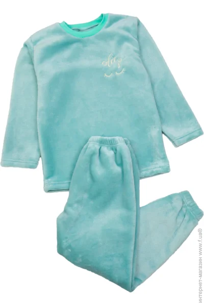 Піжамний комплект Маленькие Люди Піжама для дівчаток Sleep р.140 ментол 0202 Піжамний комплект Маленькие Люди Піжама для дівчаток Sleep р.140 ментол 0202