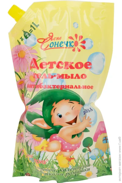 Мой Каприз Антибактериальное жидкое мыло Ясное солнышко детское 1000 мл Мой Каприз Антибактериальное жидкое мыло Ясное солнышко детское 1000 мл