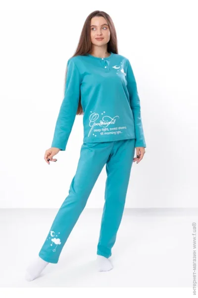 Пижамный комплект Пижама женская Носи Своє 62 Бирюзовый (8240-023-33-1-v29) (p-15694-179678) Пижамный комплект Пижама женская Носи Своє 62 Бирюзовый (8240-023-33-1-v29) (p-15694-179678)