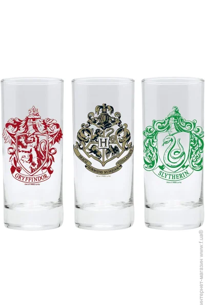 Abystyle  HARRY POTTER Glass set Emblems 3 . ( ) (ABYVER054)