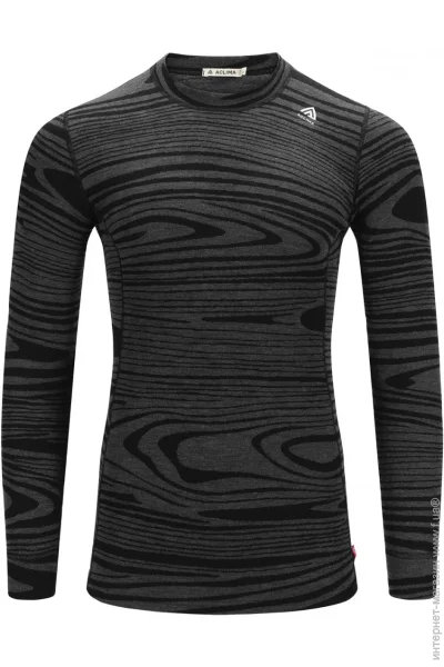 Aclima WarmWool 200 Crew Neck M's Black Motion XXL (110147)