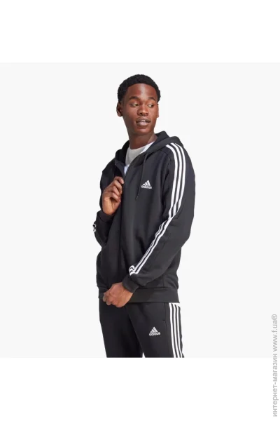  Adidas Essentials Fleece 3-Stripes Full-Zip (IB4029-2XL)