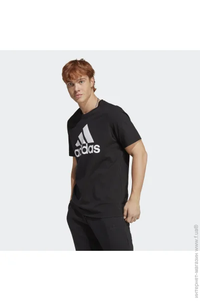   Adidas ESSENTIALS SINGLE JERSEY BIG LOGO TEE BLACK (IC9347-L)