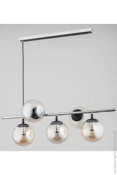 Alfa Люстра подвесная Ginger 5x40 Вт E14 хром 62084 Alfa Люстра подвесная Ginger 5x40 Вт E14 хром 62084