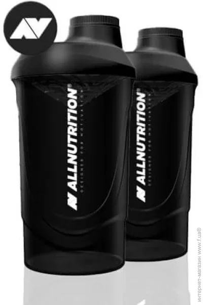 Шейкер AllNutrition 2LOGO, 600мл, Black Шейкер AllNutrition 2LOGO, 600мл, Black