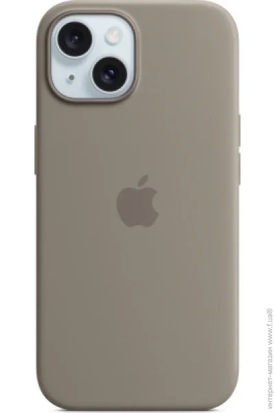  Apple iPhone 15 Silicone Case with MagSafe - Clay (MT0Q3ZM/A)