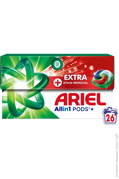 Капсулы для стирки для белых вещей Ariel Капсулы для машинной стирки Все-в-1 Экстрасила удаление пятен 26 шт. Капсулы для стирки для белых вещей Ariel Капсулы для машинной стирки Все-в-1 Экстрасила удаление пятен 26 шт.