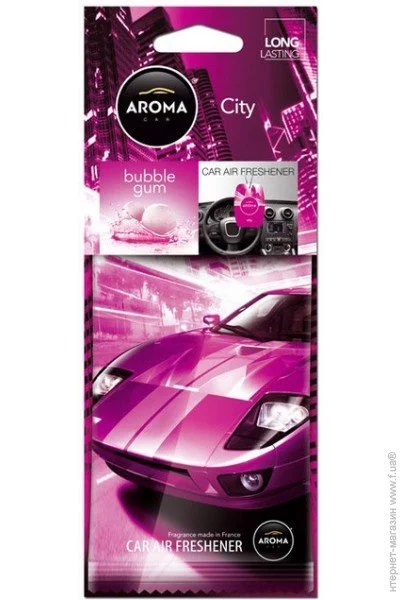 Ароматизатор сухой Aroma Car City Card-BUBBLE GUM (24шт.) (92670) Ароматизатор сухой Aroma Car City Card-BUBBLE GUM (24шт.) (92670)