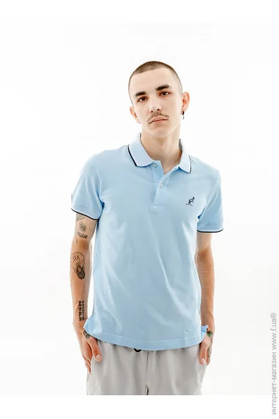   Australian   2-STRIPE PIQUE" POLO S-FIT  M (7dLSUPO0004-440 M)