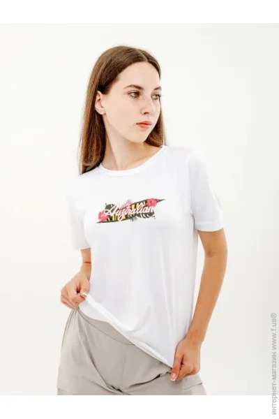  Australian LOGO FLOWERS TEE JERSEY (LSDTS0027-002-L)