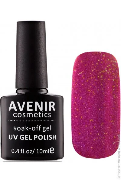 Avenir Cosmetics Гель-лак №112 Вяленая зливу з золотим глітером (5900308132654) Avenir Cosmetics Гель-лак №112 Вяленая зливу з золотим глітером (5900308132654)