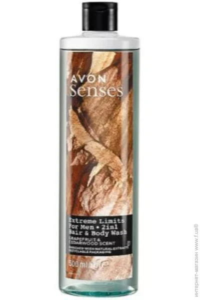 Шампунь-гель Avon SENSES «Екстремальний заряд» 500 мл (5059018227263) Шампунь-гель Avon SENSES «Екстремальний заряд» 500 мл (5059018227263)