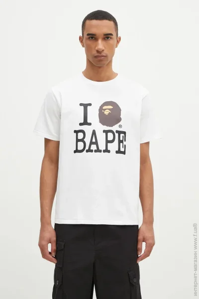  A BATHING APE Men's I LOVE BAPE TEE (1K80110043-L)