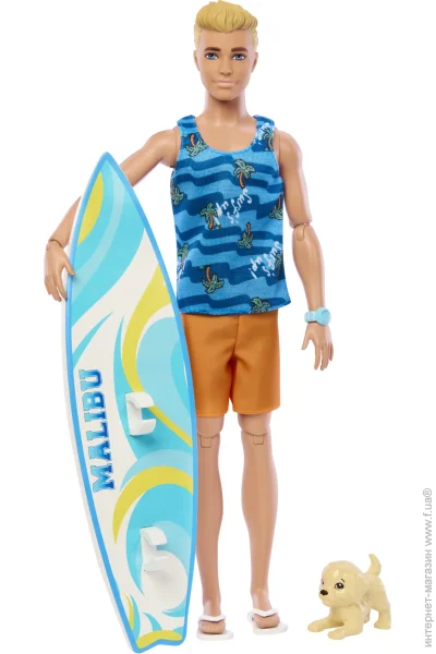 Кукольный набор Barbie Кен "Лучший серфер" Ba HPT50 Кукольный набор Barbie Кен "Лучший серфер" Ba HPT50