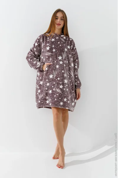 Barwa Халат жіночий 336 зірочки S/XL Капучино (2000990778253W) Barwa Халат жіночий 336 зірочки S/XL Капучино (2000990778253W)