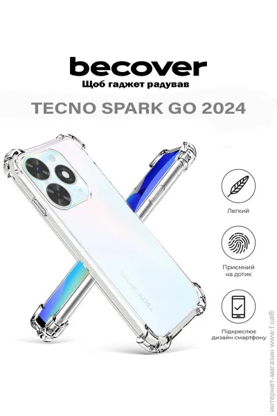  Becover Anti-Shock  Tecno Spark Go 2024 (BG6) Clear (710616)