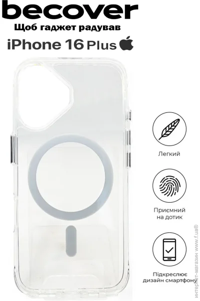  Becover Space Case (MagSafe)  Apple iPhone 16 Plus Transparancy (712103)