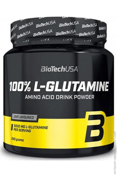  BioTech 100% L-Glutamine, 240 