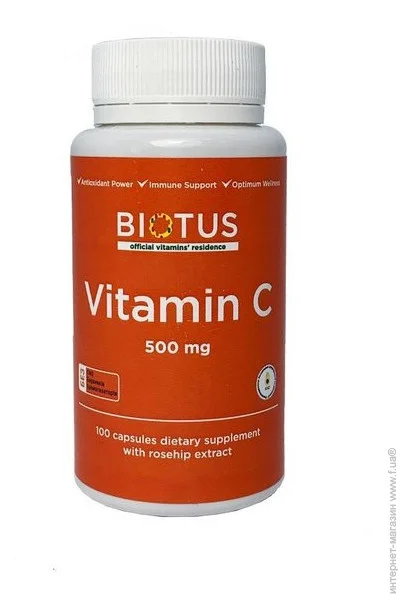   C Biotus Vitamin C 500 mg 100 Caps BIO-530173 (000000454)