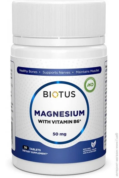  Biotus Magnesium with Vitamin B6 30 Tabs BIO-530272 (000017711)