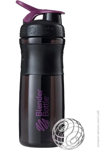 Blenderbottle   () BlenderBottle SportMixer Flip 28oz/820ml Black/Plum (SM 28oz Black/Plum)