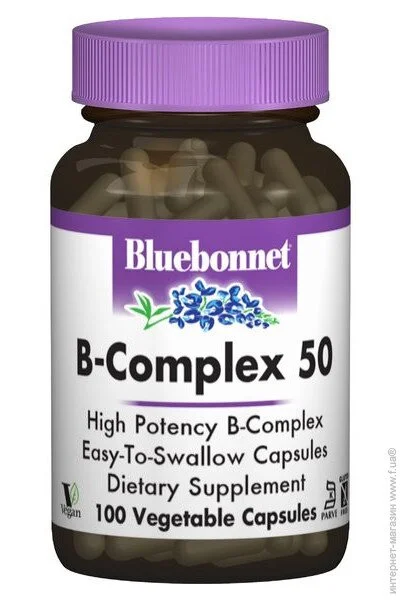 ³ Bluebonnet Nutrition B-Complex 50 100 Veg Caps BLB0412 (000000608)