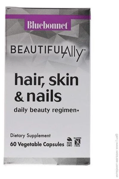   Bluebonnet Nutrition Beautiful Ally, Hair, Skin & Nails 60 Veg Caps (000000613)