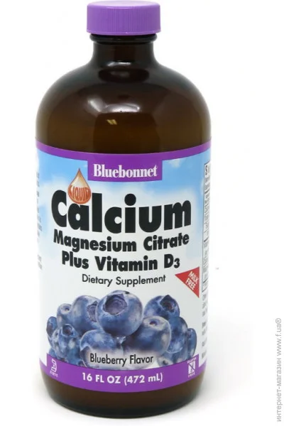 Bluebonnet Nutrition    Bluebonnet Calcium Magnesium Citrate plus Vitamin D3, 472  