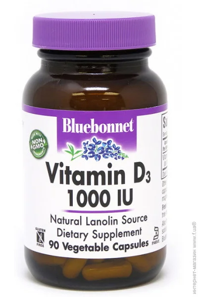 Bluebonnet Nutrition    Bluebonnet Vitamin D3 1000 IU, 90 