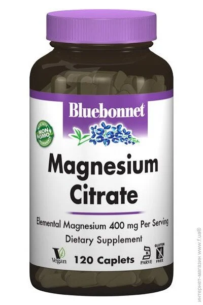 ̳ Bluebonnet Nutrition Magnesium Citrate 400 mg 120 Tabs BLB0731 (000000669)