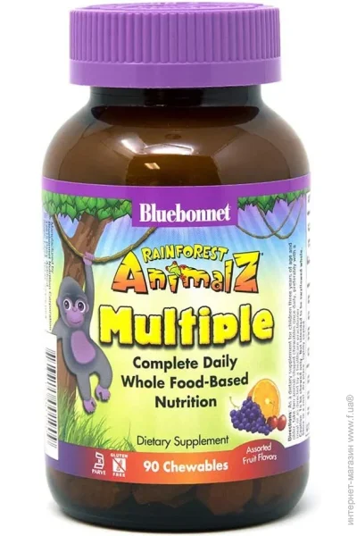 Bluebonnet Nutrition  Rainforest Animalz 90   (4384302929)