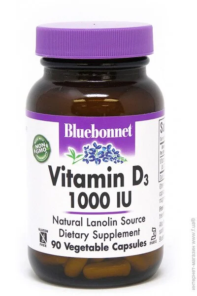 Bluebonnet Nutrition  Vitamin D3 1000 IU 90  (4384302945)