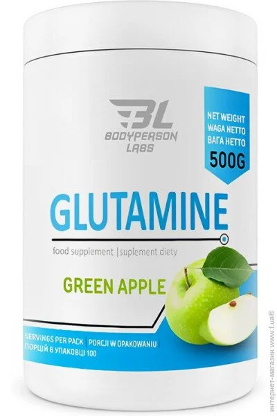  Bodyperson Labs Glutamine 500 g /100 servings/ Apple (000019024)