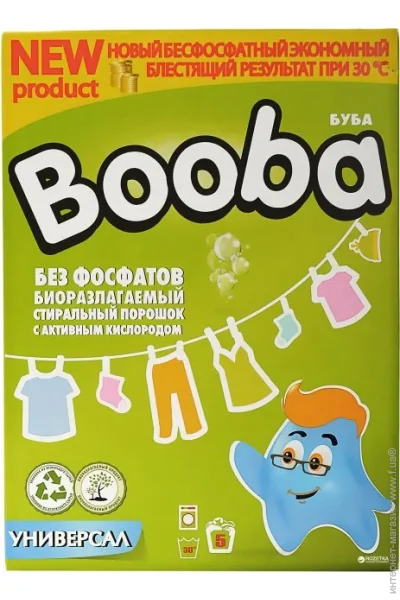 Пральний порошок Booba Universal Біорозкладаний з активним киснем 350 г (4820187580012) Пральний порошок Booba Universal Біорозкладаний з активним киснем 350 г (4820187580012)