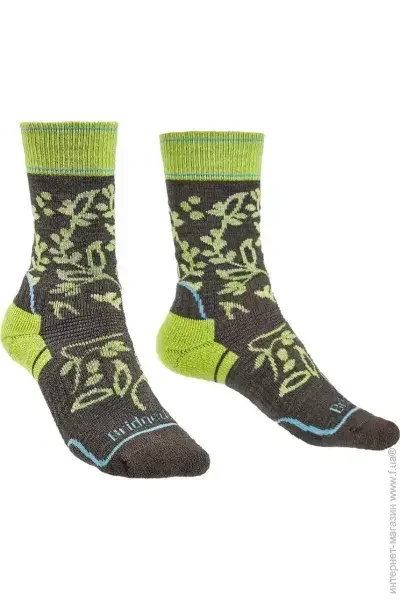  Bridgedale  Hike MW Endurance Boot Wmn Pattern Brown/Lime L (1053-710093.120.L)