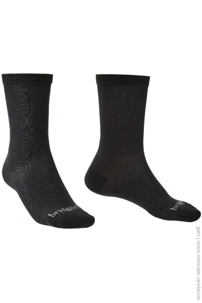  Bridgedale  Liner Coolmax Boot 2pr pk Black L (1053-710539.846.L)