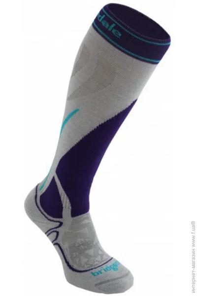 Bridgedale  Merinofusion Ski Vertige Mid Wmns S Silver/Purple (1053-610638.005.S)