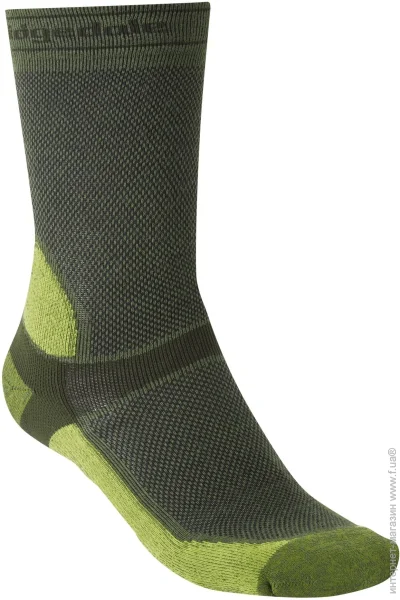  Bridgedale  Mountain Bike Summer Weight T2 Coolmax Sport Boot Dark Green/Light Green M (1053-710357.334.M)
