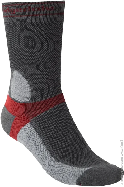 Bridgedale  Mountain Bike Summer Weight T2 Coolmax Sport Boot Grey M (1053-710357.067.M)