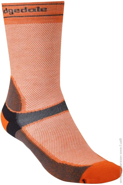  Bridgedale  Mountain Bike Summer Weight T2 Coolmax Sport Boot M Orange/Grey (1053-710357.333.M)