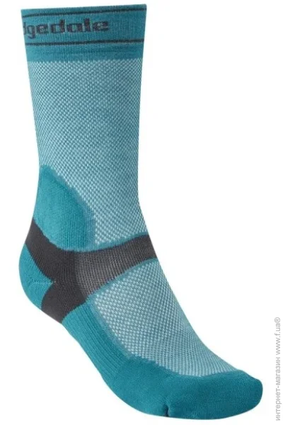  Bridgedale  Mountain Bike Summer Weight T2 Coolmax Sport Boot Women's S Teal/Grey (1053-710358.341.S)