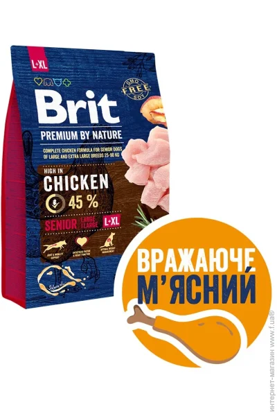   Brit   Premium Dog Senior L + XL,  , 3  ( '   '  )